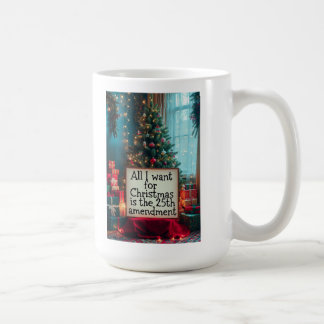 Caneca De Café 25th Amendment Christmas Mug with Festive Tree