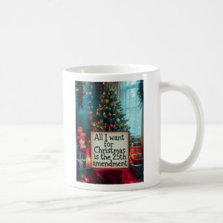 Caneca De Café 25th Amendment Christmas Mug with Festive Tree