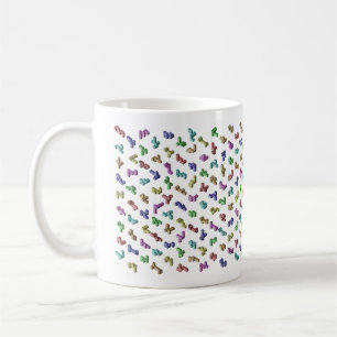Caneca De Café 261 Redes De Tesseract Rainbow Mug