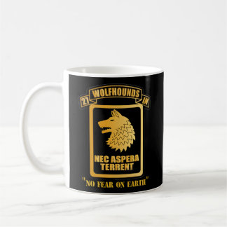 Caneca De Café 27ª Infância Regit Wolfhounds Nec Aspera Terrent