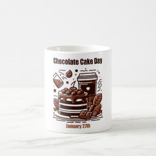 Caneca De Café 27 de janeiro - Dia do bolo de chocolate