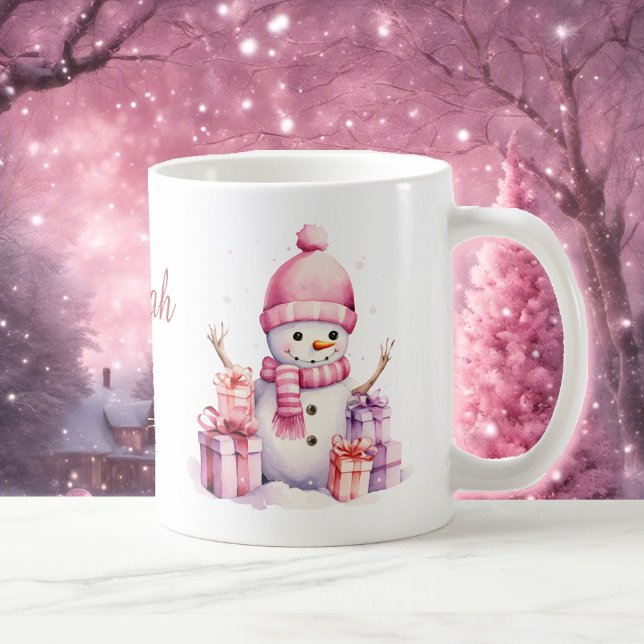 Caneca De Café 2 Bonitos Neves Adicione Nome Presente Natal Taça  (Criador carregado)