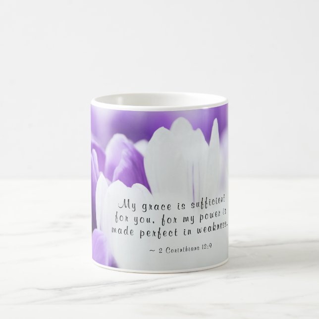 Caneca De Café 2 Corinthians 12:9 Minha graça é suficiente para v (Centro)