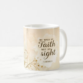 Caneca De Café 2 Corinthians 5:7 Caminhamos por Faith Bíblia Vers