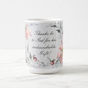 Caneca De Café 2 Corintianos 9:15 Obrigados a Deus