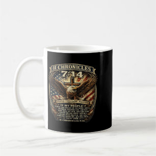 Caneca De Café 2 Crônicas 7_14 Fé Cristã Patriótica