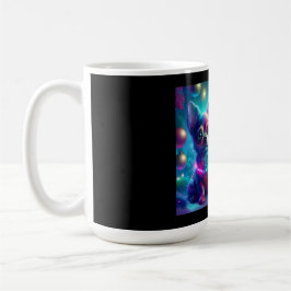 Caneca De Café 2 Filhotes de Chihuahua em uma Cena Colorida de Na