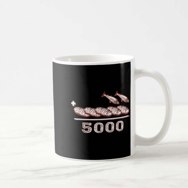 Caneca De Café 2 Fishes 5 Breads Jesus Feeds The 5000 Christian B (Direita)
