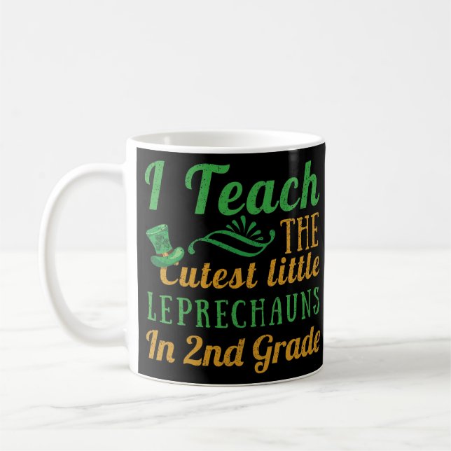 Caneca De Café 2nd Grade Teacher Leprechauns Teach Saint Patricks (Esquerda)