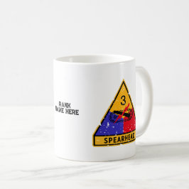 Caneca De Café 3ª Divisão Armada - "Grunge" Militar dos EUA