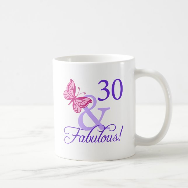 Caneca De Café 30 E Fabuloso Aniversário (Direita)