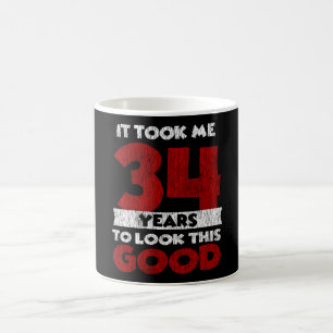 Caneca De Café 34 Anos De Idade Me Fez Ficar Bem No 34.º Anivers