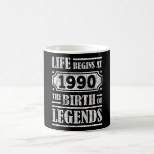 Caneca De Café 35 Anos De Idade 1990 Nascimento Da Legenda 35º An