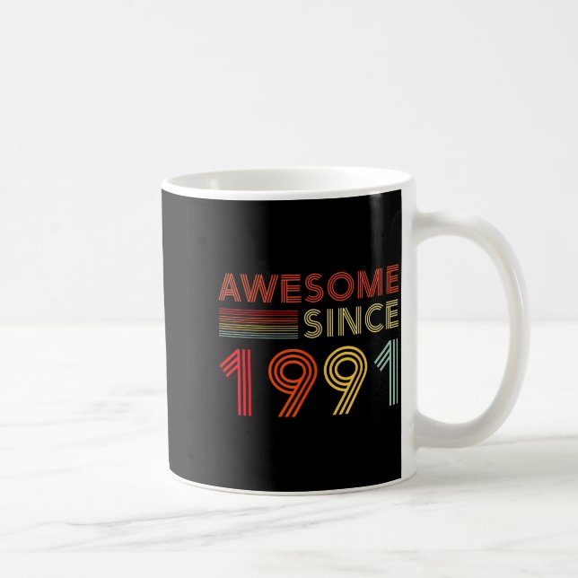 Caneca De Café 35 Birthday Decorations Men 35yr Awesome 1991 35th (Direita)
