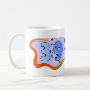 Caneca De Café 39 e segurando Feliz Aniversário Personalizável