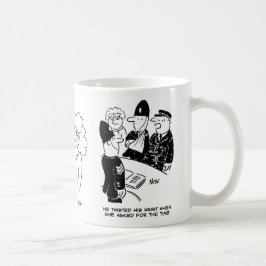 Caneca De Café 3 Cartões Engraçados da Polícia sobre o Tempo
