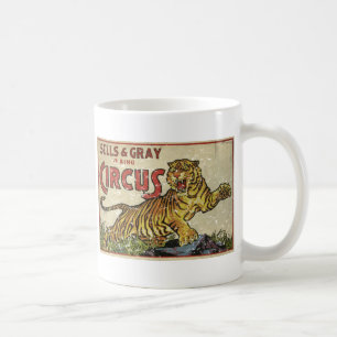 Caneca De Café 3 Circo Anel - cerca de 1930 em apuros