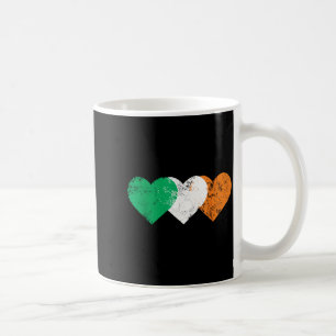Caneca De Café 3 Corações Bandeira da Irlanda Dia de São Patrício