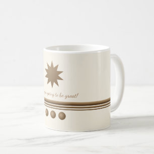 Caneca De Café 3 Esferas Douradas Escovadas e Cama