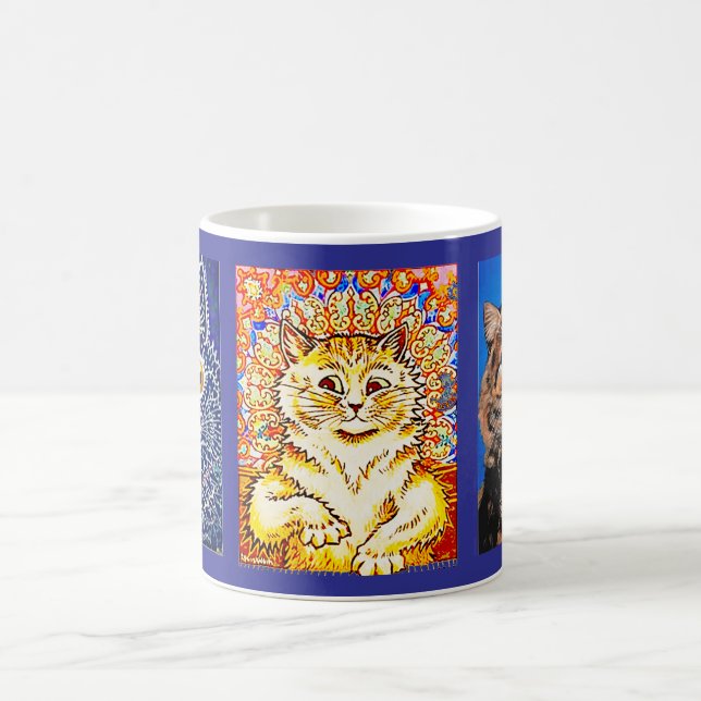 Caneca De Café 3 Gatos Artísticos por Louis Wain,  (Centro)