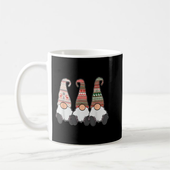 Caneca De Café 3 Gnomos Nórdicos Festa de Natal Sueco (Esquerda)