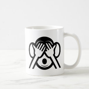 Caneca De Café 3 Macacos Sábios Mizaru 見 ざ る SEM Mau Emoji