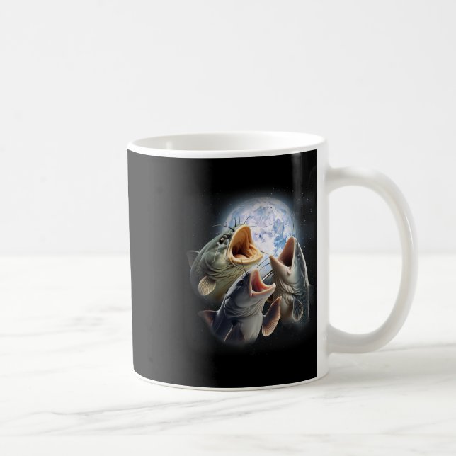 Caneca De Café 3 Peixes-Capuz A Gato-Da-Lua Engraçados (Direita)