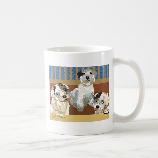 Caneca De Café 3 pouco Sealyhams (Direita)