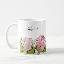 Caneca De Café 3 Tulipas Personalizadas
