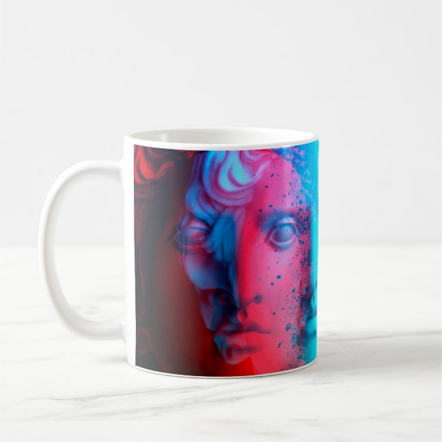 Caneca De Café 3d anaglyph effect. Covid-mutants. David Apollo. G (Esquerda)