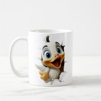 Caneca De Café 3D Cute Cartoon Duckling Bursting
