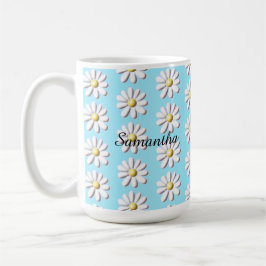 Caneca De Café 3D Daisy Flower
