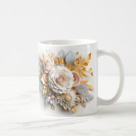 Caneca De Café 3D Floral Mug