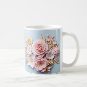 Caneca De Café 3D Floral Mug