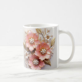 Caneca De Café 3D Floral Mug