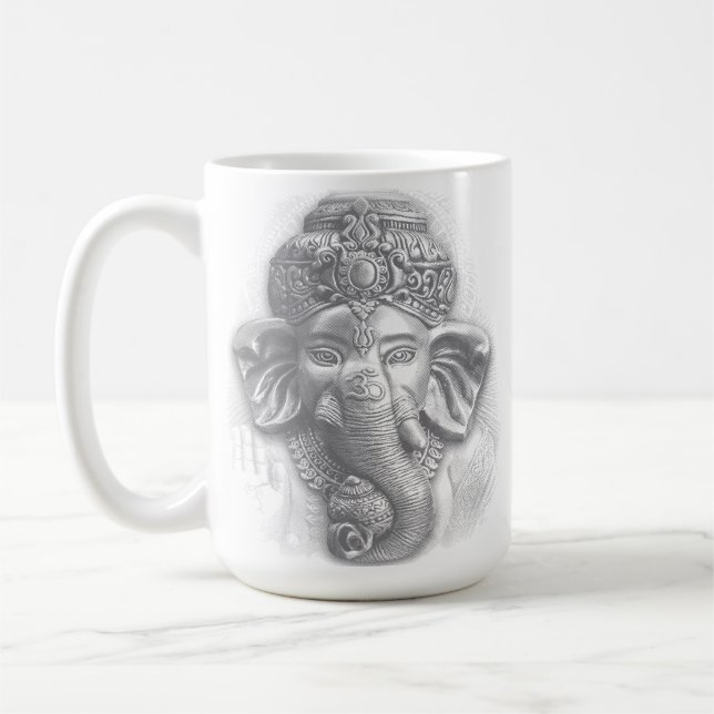 Caneca De Café 3d Lord Ganesha - Om (Esquerda)