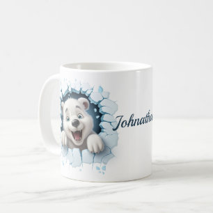Caneca De Café 3D Natal do Urso Polar Bonito