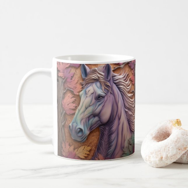 Caneca De Café 3D Parecendo Cavalo Impresso (Com Donut)