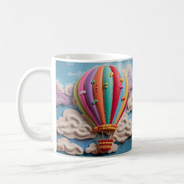 Caneca De Café 3D Parecendo Uma Cama De Café De Ar Quente Impress (Esquerda)