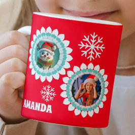 Caneca De Café 3D Reindeer Natal Personalizado Foto para Crianças