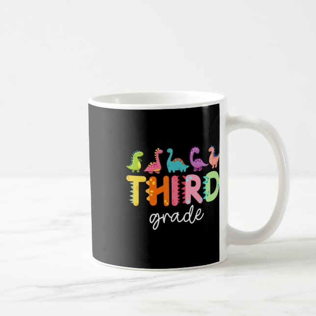 Caneca De Café 3rd Grade Dinosaur Ck To School First Day Of Schoo (Direita)
