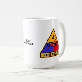 Caneca De Café 4ª Divisão blindada "Nome suficiente" Personalizad