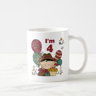 Caneca De Café 4º Aniversário Camisetas e presentes