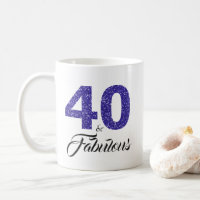 40 e aniversário de 40 anos de brilhante azul fabu