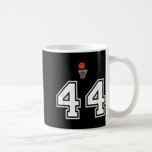 Caneca De Café 44 Números de Estilo de Basquete Vintage Branco