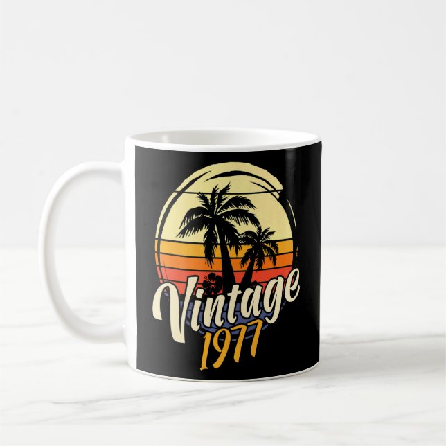 Caneca De Café 45º aniversário Vintage 1977 (Esquerda)