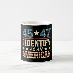 Caneca De Café 45 47 Identifico-Me Como Uma Vintage De Bandeira A