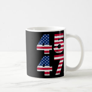 Caneca De Café 45 47 Presidente Trump Vintage Estados Unidos Flag
