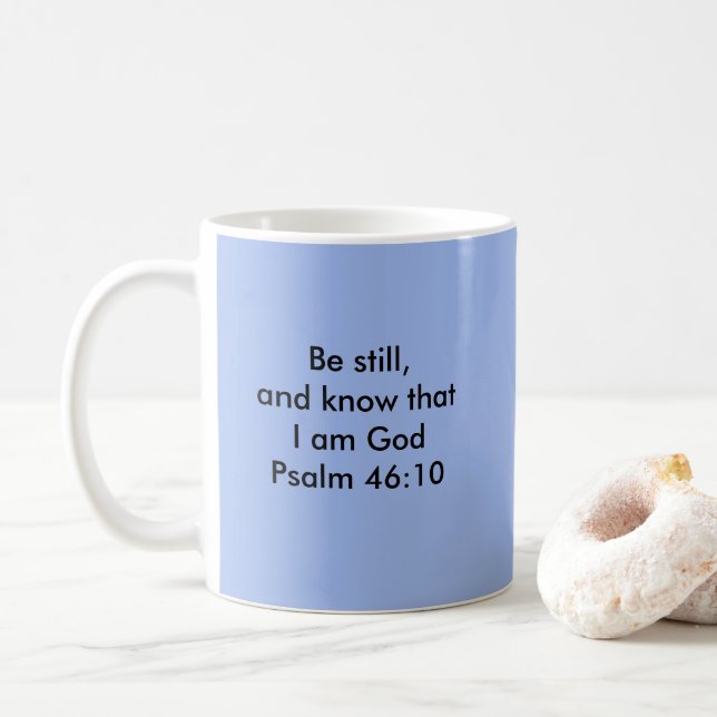 Caneca De Café 46:10 do salmo (Com Donut)