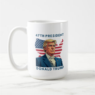 Caneca De Café 47.ª Declaração do Presidente Trump Bold de 2025